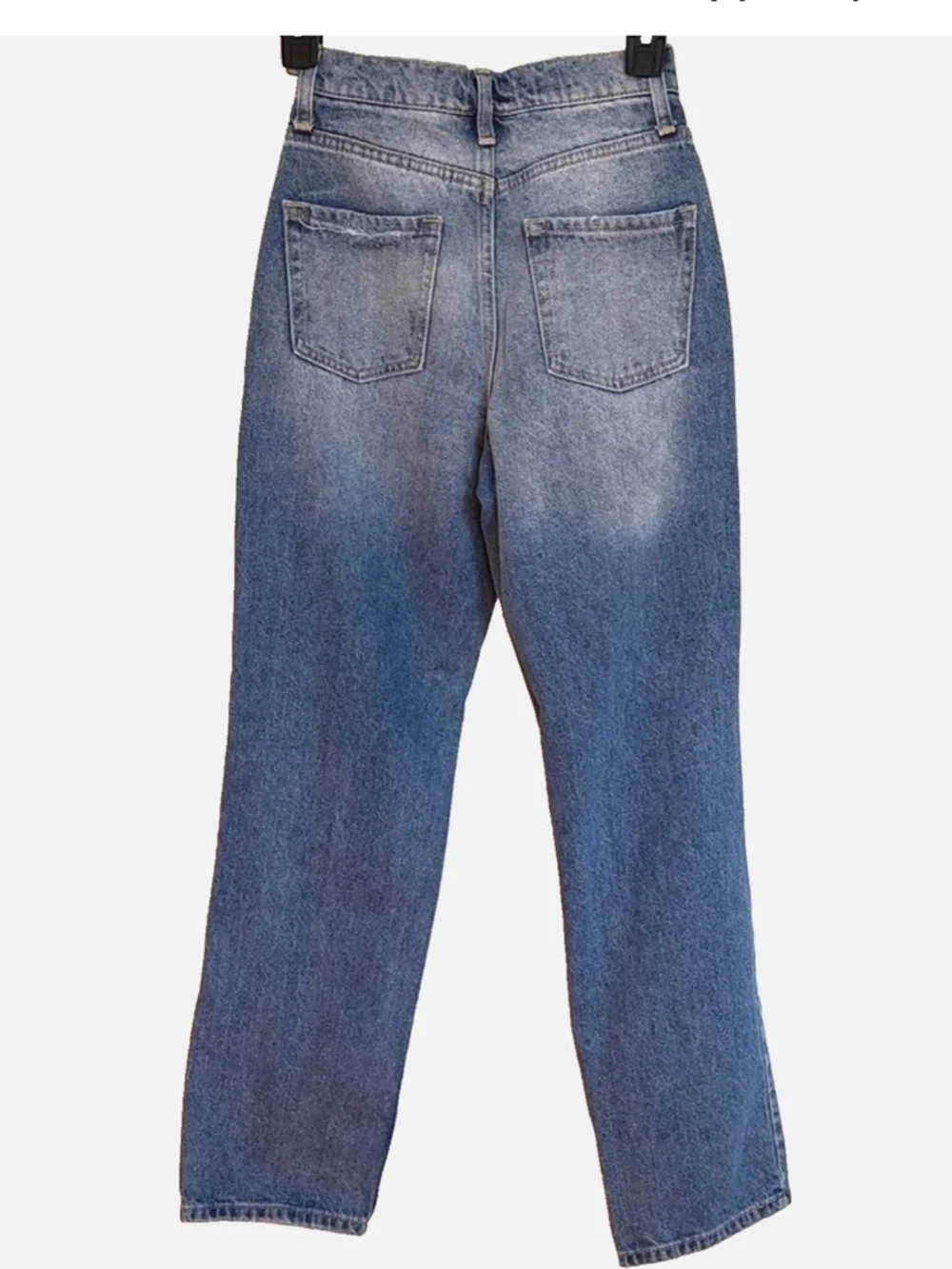 Willow & Root Dad Jeans XXS 22 Waist High Rise Distressed Straight Leg